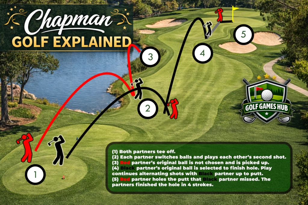 How to play Chapman golf game rules explained using example