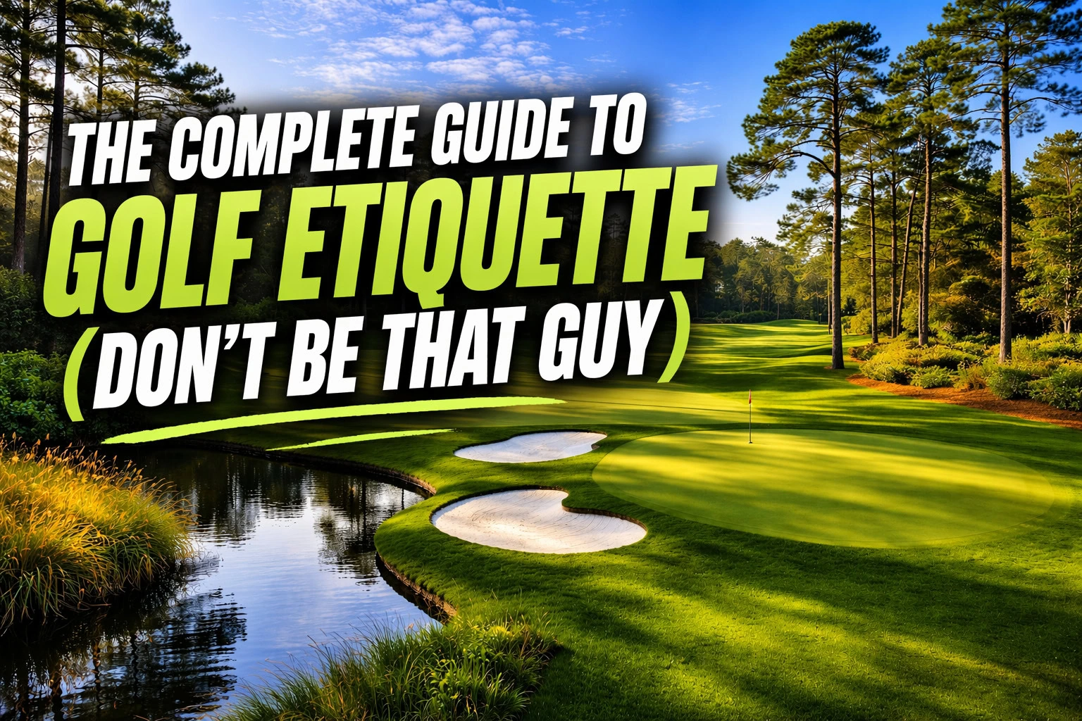 Golf etiquette for beginners