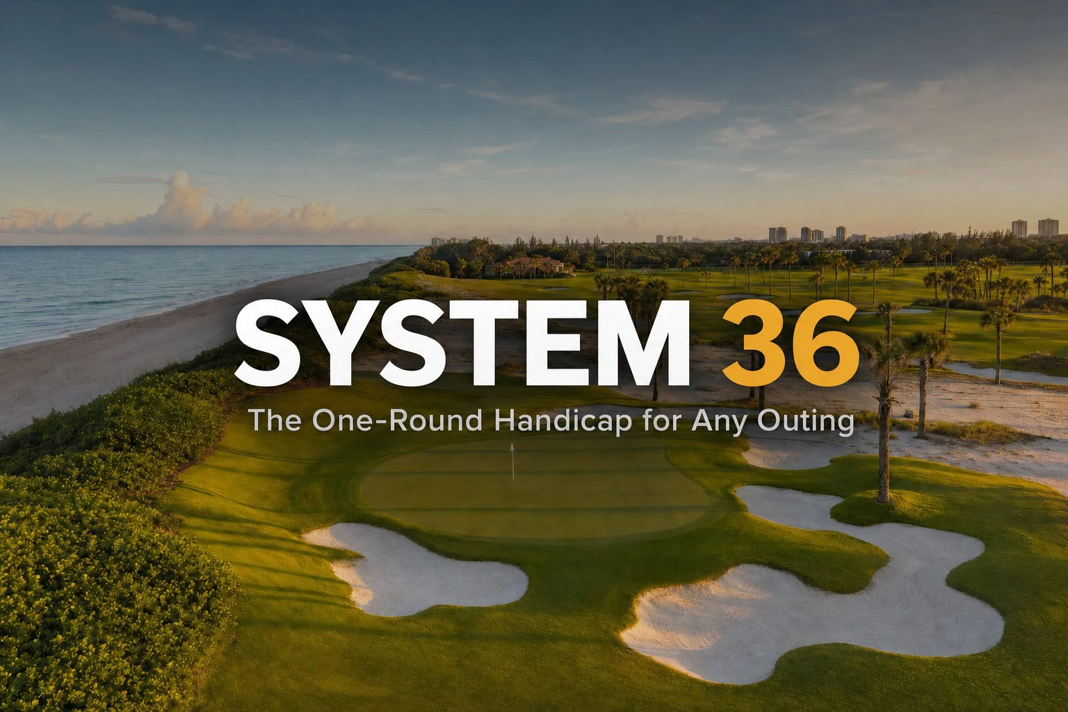 System 36 golf handicap cover, the one-round handicap method for outings